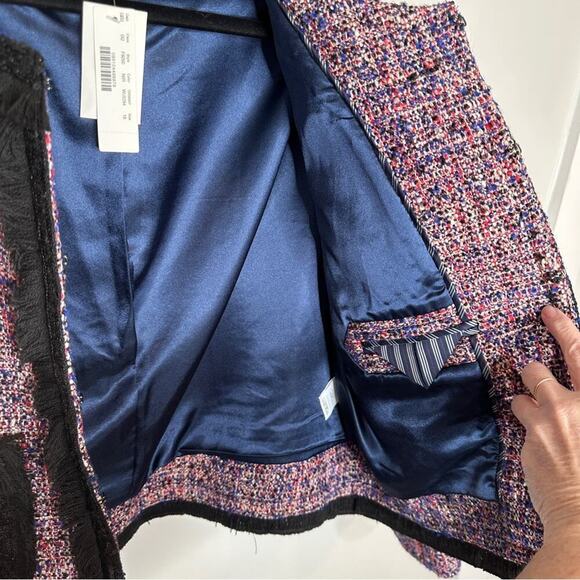 JCrew Tweed lady jacket sparkly trim Blazer 16 Multi‎  $268 F9250 NWT Preppy - Picture 13 of 16